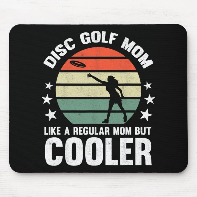 Disc Golf Mutter Disc Golfende Mutter Frisbee Golf Mousepad (Vorne)