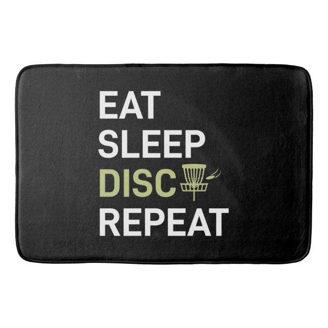 Disc Golf Player | Eat Sleep Disc Golf Repeat Badematte (Vorderseite)