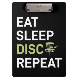 Disc Golf Player Eat Sleep Disc Golf Repeat Klemmbrett