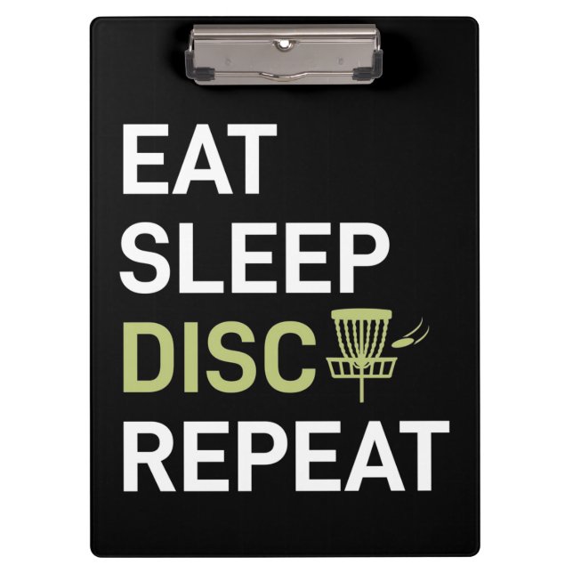 Disc Golf Player | Eat Sleep Disc Golf Repeat Klemmbrett (Vorderseite)