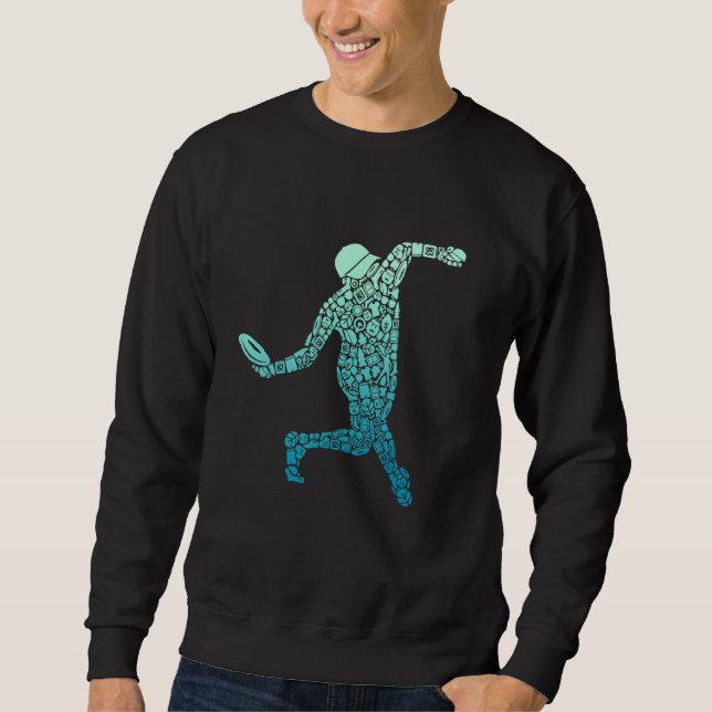 Disc Golf Player Frisbees Boys Men Flying Disc Gol Sweatshirt (Vorderseite)