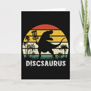 Disc Golf Retro Dinosaur Disc Golf Spieler Frolf F Karte