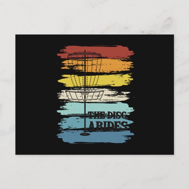 Disc Golf Retro Postkarte (Vorderseite)