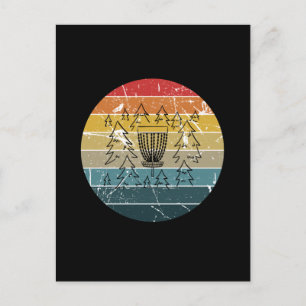 Disc Golf Retro Vintage Postkarte