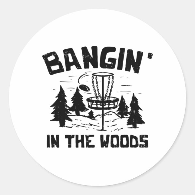 Disc Golf Runder Aufkleber (Vorderseite)