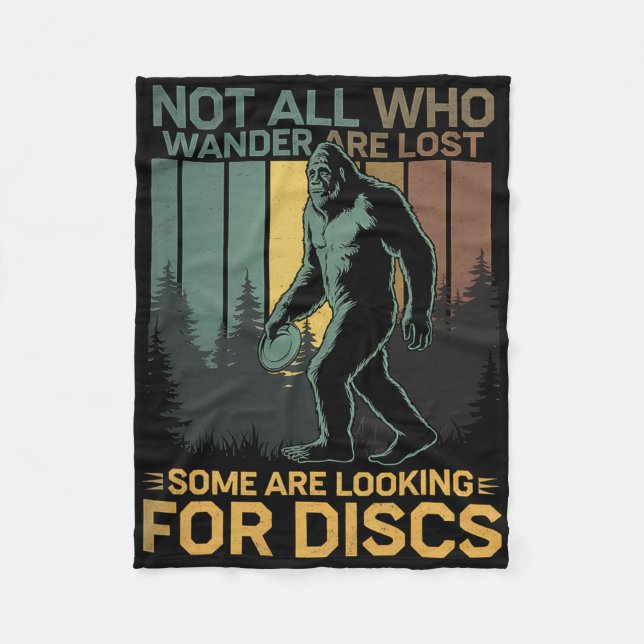 Disc Golf Sasquatch Bigfoot Disc Golfer Funny Disc Fleecedecke (Vorderseite)