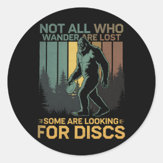 Disc Golf Sasquatch Bigfoot Disc Golfer Lustige Sc Runder Aufkleber