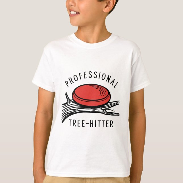 Disc-Golf-Scheibe, professioneller Baum-Treffer, R T-Shirt (Vorderseite)