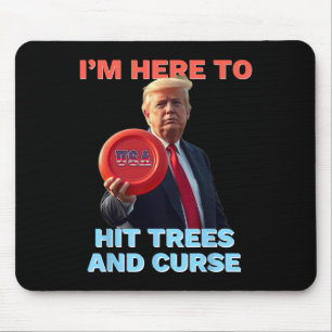 Disc Golf-Shirt Lustig trifft Bäume und fluche Ret Mousepad