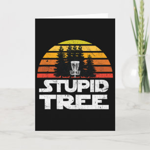 Disc Golf Shirts für Männer Stupid Tree Frisbee Go Karte