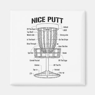 Disc Golf Skizze Netter Putt Lustiger Putting Jarg Magnet