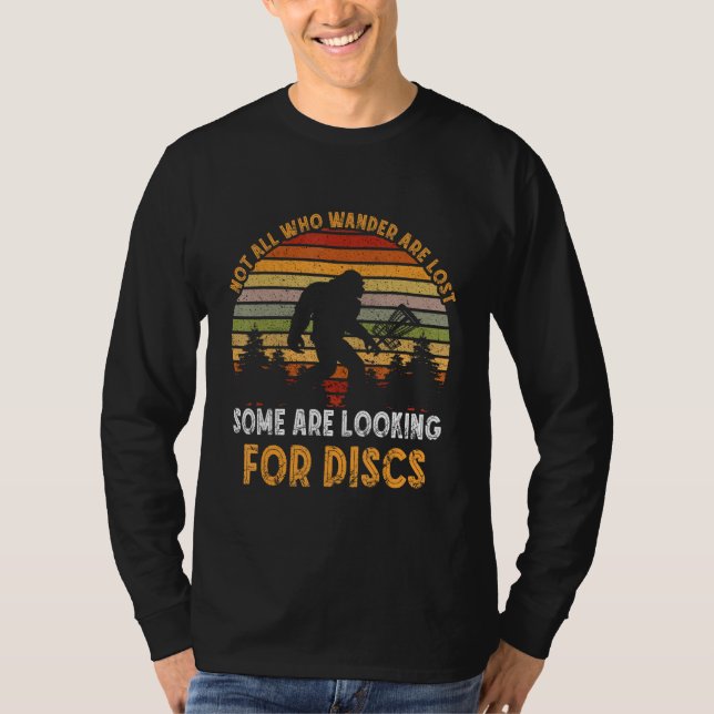 Disc Golf Some Are Looking Gorilla Retro Frolf Fly T-Shirt (Vorderseite)