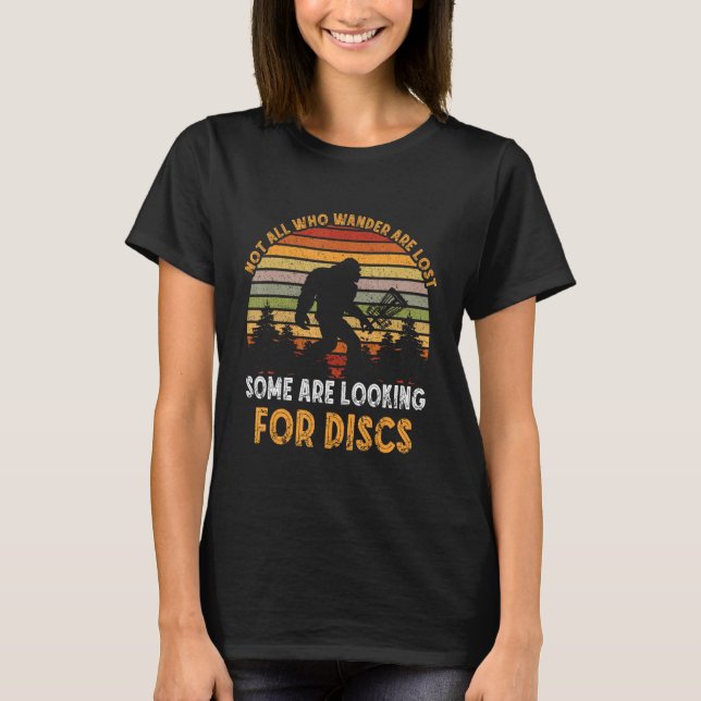 Disc Golf Some Are Looking Gorilla Retro Frolf Fly T-Shirt (Vorderseite)