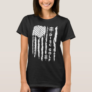 Disc-Golf-Spieler Fan amerikanische US-Flagge Graf T-Shirt