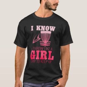Disc Golf Spieler Frauen Mädchen Kettenraucher Gol T-Shirt