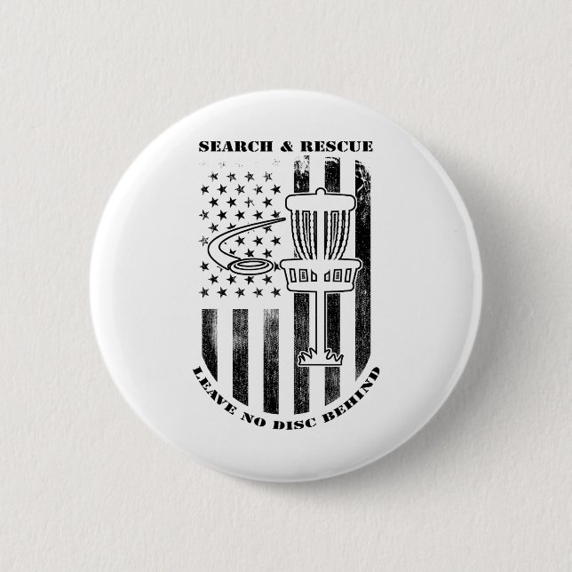 Disc Golf Suche und Rettung Lassen Sie keine Schei Button (Vorderseite)