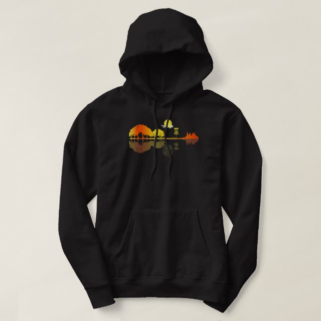 Disc Golf Sunset Gitarrist Player Golf G Hoodie (Design vorne)