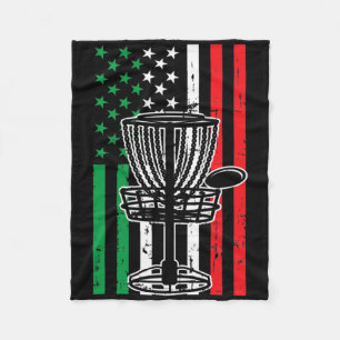 Disc Golf T Italien Flagge USA Flagge Disc Golfer Fleecedecke