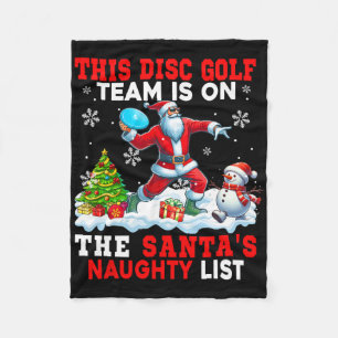 Disc Golf Team ist auf Santas Weihnachts-Naughty-L Fleecedecke