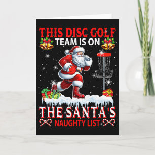 Disc Golf Team steht auf Santas Weihnachts-Naughty Karte
