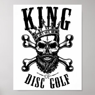 Disc Golf Tees König des Disc Golf-Shirts mit Tote Poster