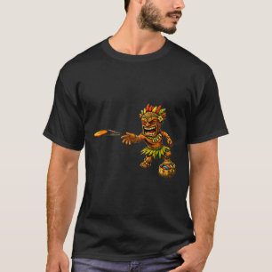 Disc Golf Tiki Sket Hawaiianische Polynesische Ins T-Shirt