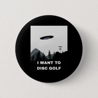 Disc Golf Ufo  Button