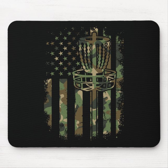 Disc Golf Us Flag Diskette Aktionsbereich USB Flag Mousepad (Vorne)