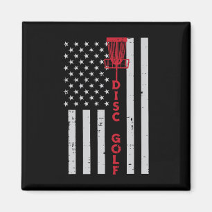 Disc Golf Us Flag Frisbee Frolf Patriotic Men Wome Magnet