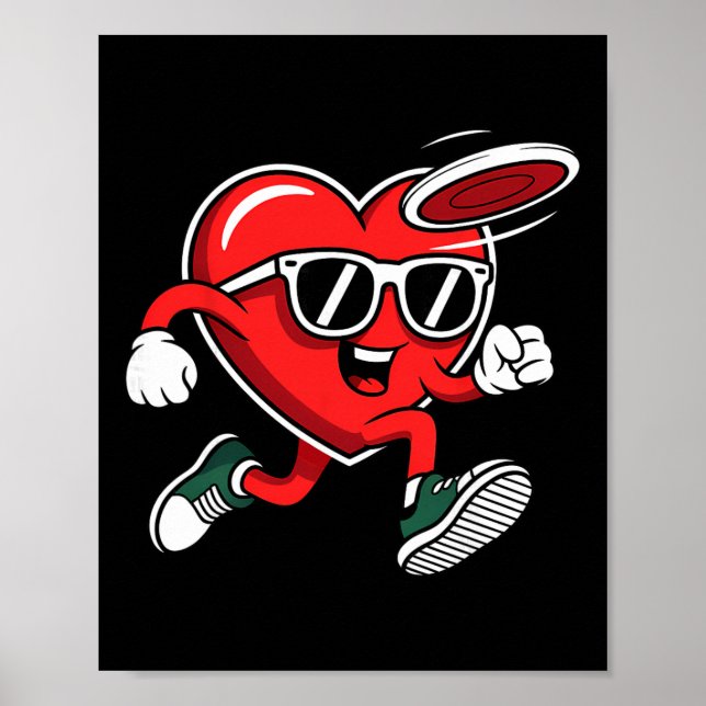 Disc Golf Valentinstag  Poster (Vorne)