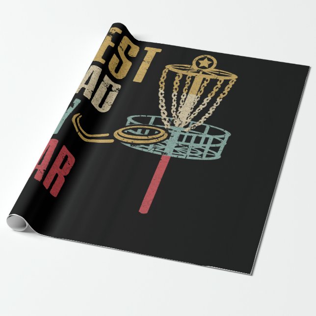 Disc Golf Vater Bester Vater Par Geschenkpapier (Ungerollt)