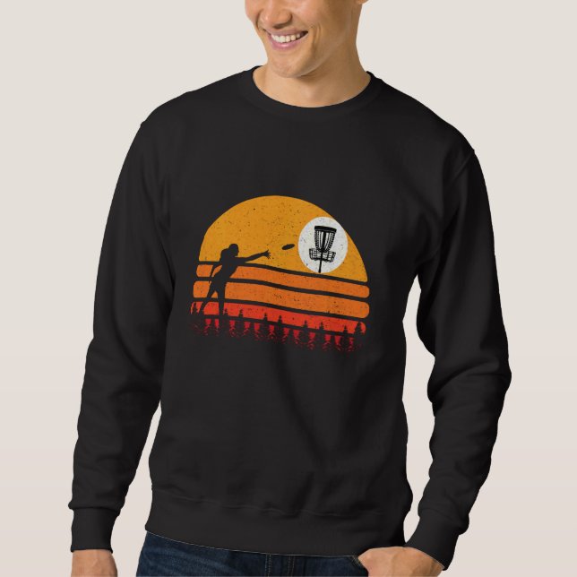 Disc Golf Vintag Retro Frisbee Discgolf Sweatshirt (Vorderseite)