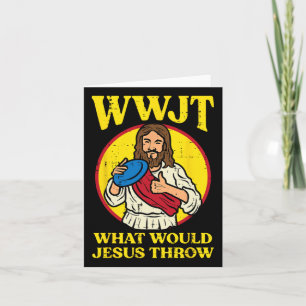 Disc Golf Wwjt Was Jesus würde Frisbemenen Mensche Karte