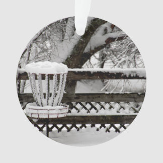 Disc-Golf-Ziel-Posten im Schnee Ornament