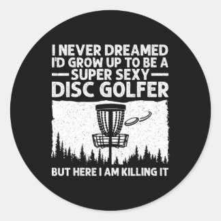 Disc Golfer Art für Herren Frauen Disc Player Dis Runder Aufkleber