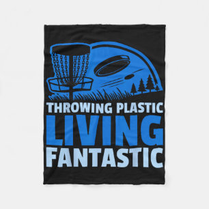 Disc-Golfer wirft Plastik und lebt fantastischen D Fleecedecke