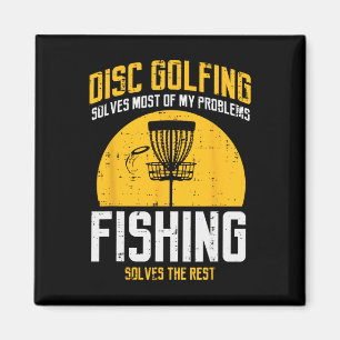Disc Golfing löst die meisten Probleme Angeln Spaß Magnet