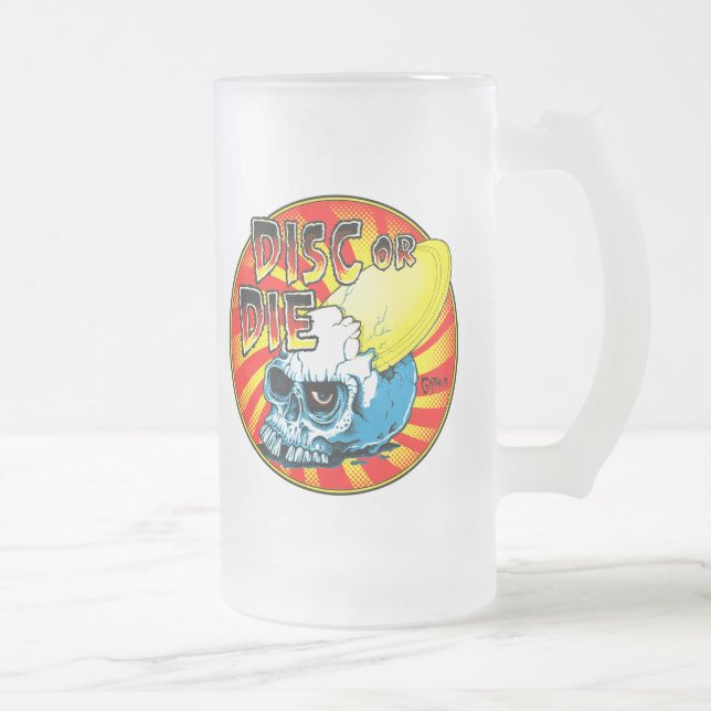 Disc_Or_Die Bier-Tasse Mattglas Bierglas (Rechts)