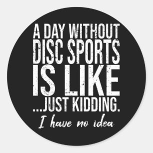 Disc Sports lustiges Sportgeschenk Runder Aufkleber