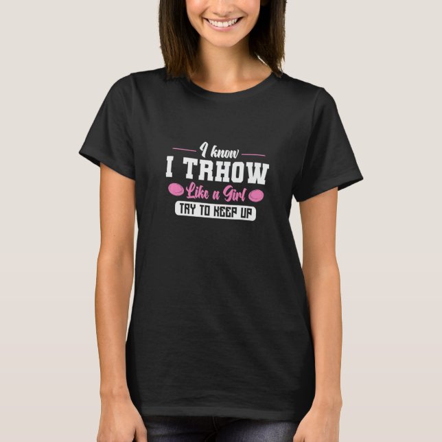 Discgolf throw like a Girl T-Shirt (Vorderseite)