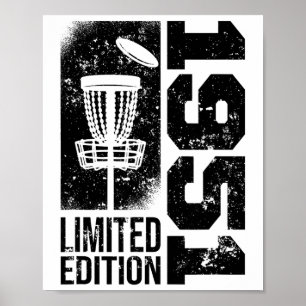 Discgolf Vintage 1951 Geburtstags Disc-Golf-Spiel  Poster