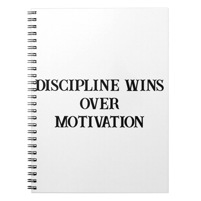 Discipline beats Motivation - Fett Notebook Notizblock (Vorderseite)