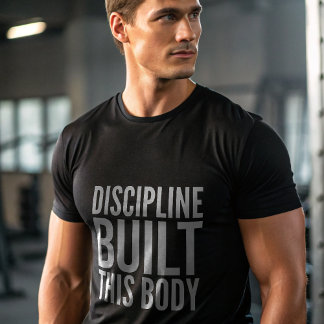 Discipline Built This Body Gym T-Shirt — Fitness