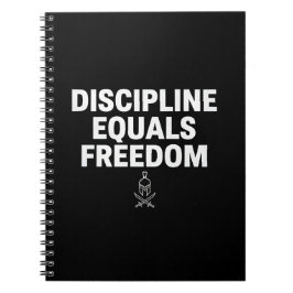 Discipline Equals Freedom – Bold Motivational Jour Notizblock