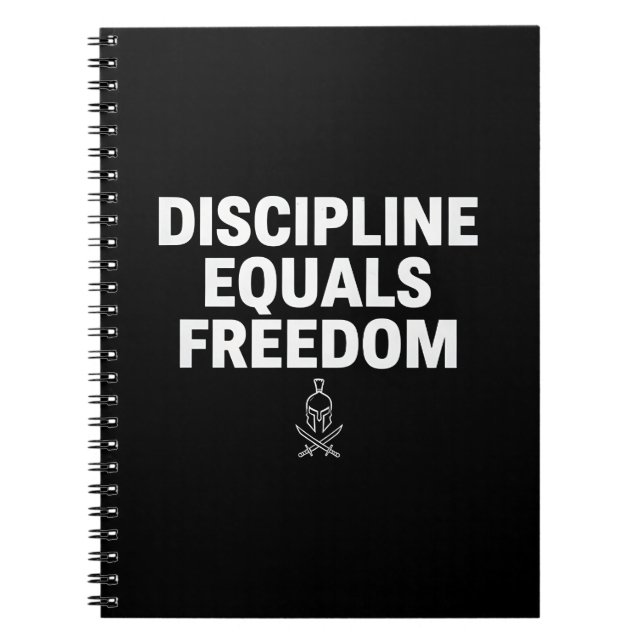 Discipline Equals Freedom – Bold Motivational Jour Notizblock (Vorderseite)