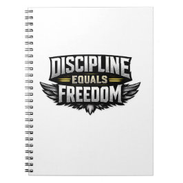 Discipline Equals Freedom – Motivational Design  Notizblock