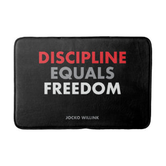 Discipline gleicht Freiheit Jocko Willins Zitat Badematte