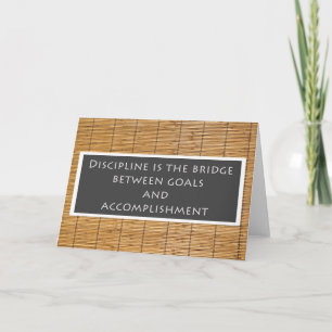 Discipline Greeting Card Karte