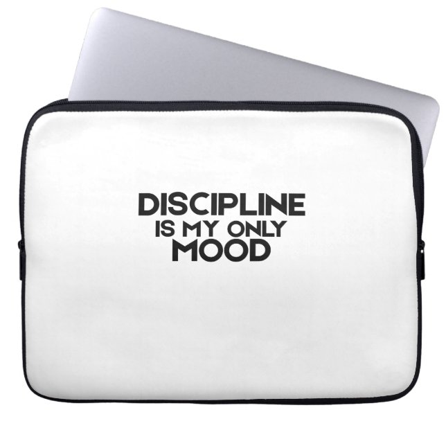 Discipline Is My Only Mood Minimalist  Laptopschutzhülle (Vorderseite)