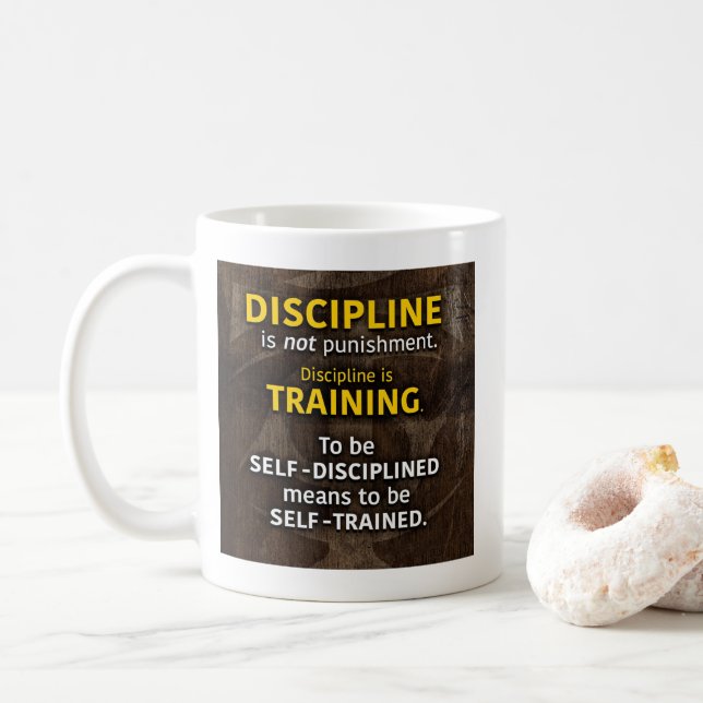 Discipline is Training - Workout Gym Inspiration Kaffeetasse (Mit Donut)